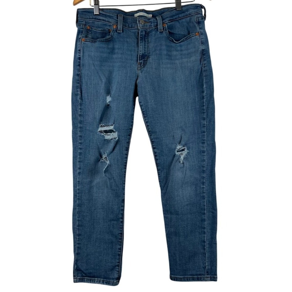 Levis Boyfriend Jeans Distressed Ripped Denim Casual Everyday Size 31